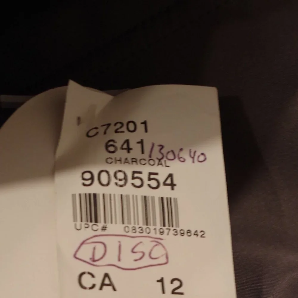 Alfred Angelo 1 Shoulder Charcoal Satin  Dress NEW- Sz. 12 - Picture 9 of 13